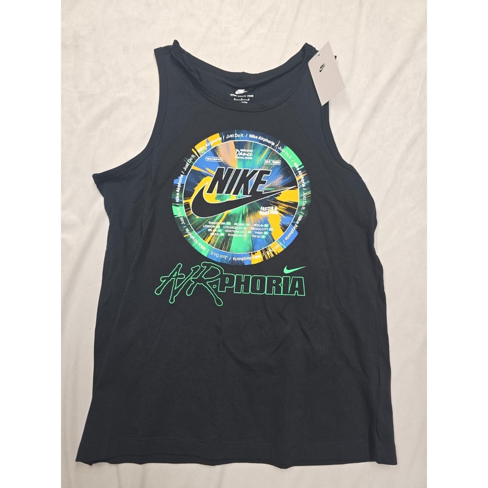 Nike Sportswear Air Phoria Sleeveless T-Shirt Men's M Black FV3726-010 New